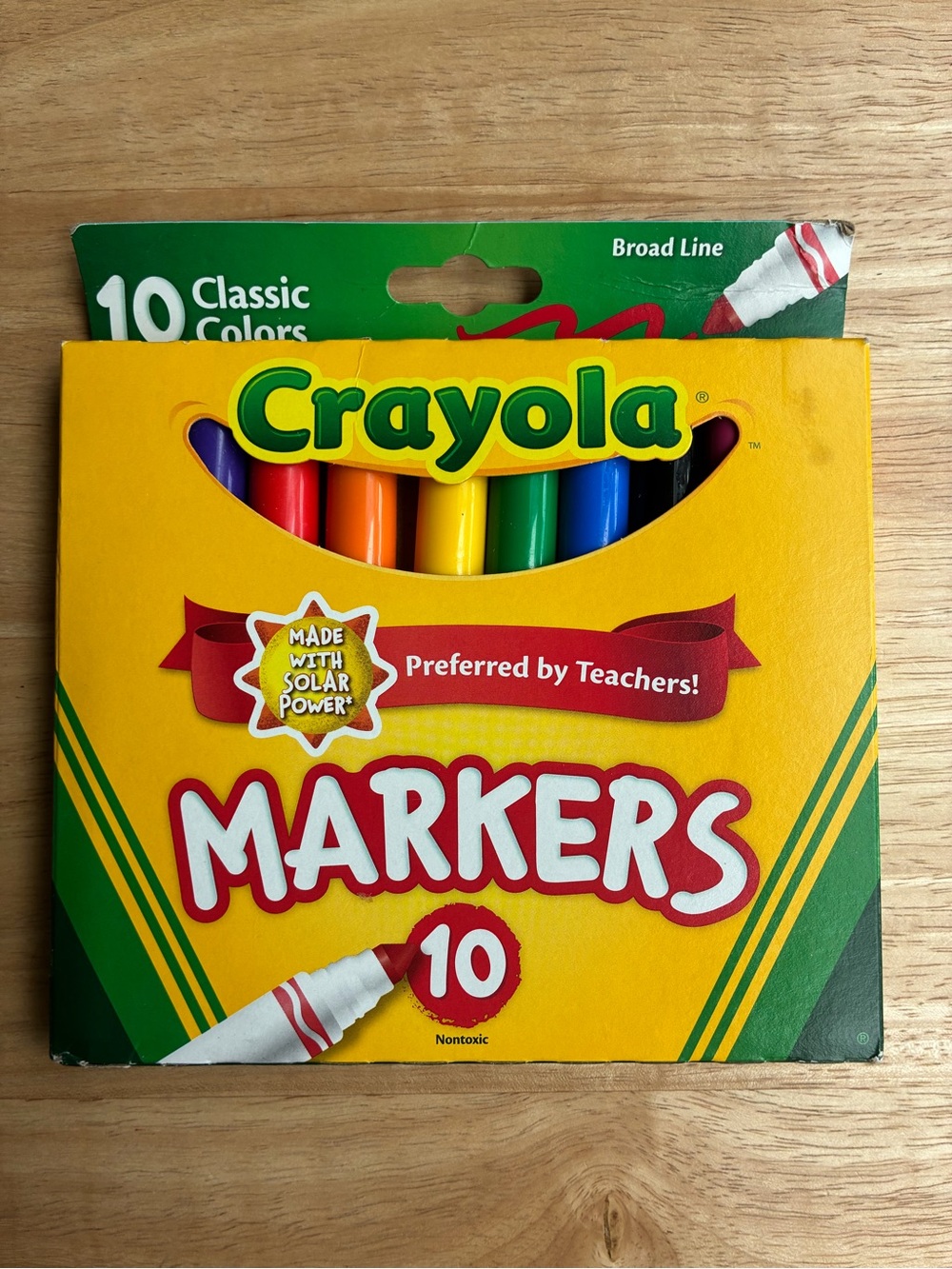 Crayola Broad Line Markers 10 Count Classic Bold Colors Nontoxic Art Supplies